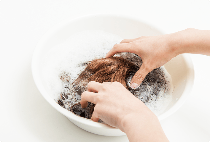 How to wash human hair wig Step 2